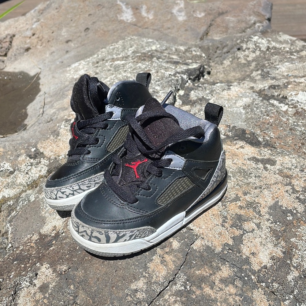 Nike Air Jordan Spizike “Black Cement” Shoes Toddler 7 Black Grey White